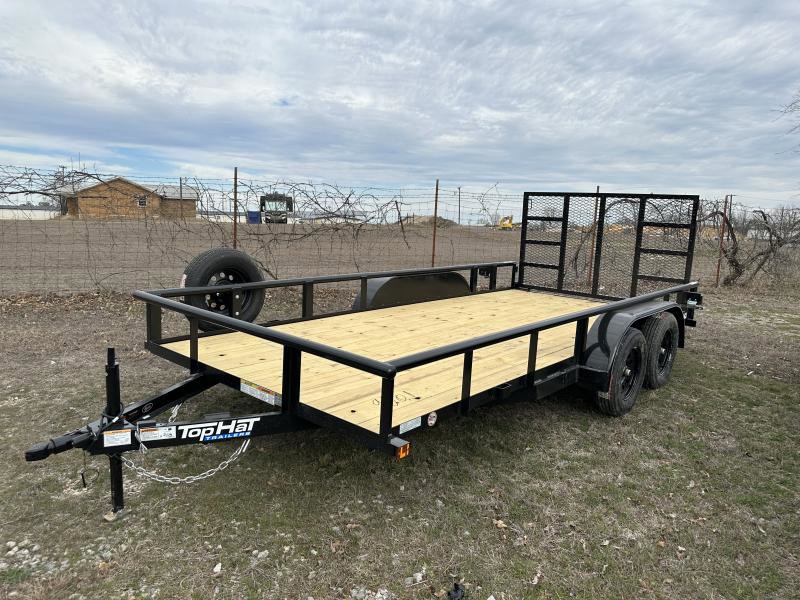 2026 Top Hat Trailers 16' BP Flatbed Trailer Specialty Trailers