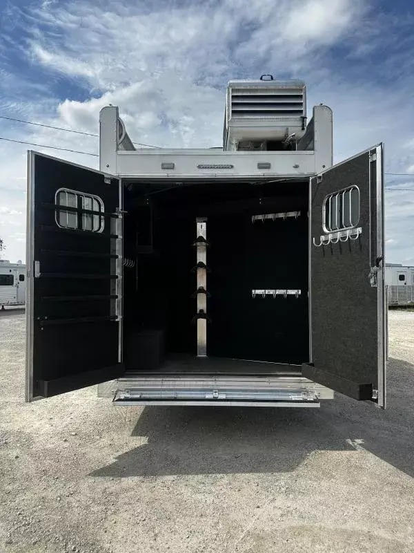 2024 Bloomer Trailers 4H 18'6 SW Jumbo Slide Side Load w/ AirRide & Diesel Gen Horse Trailer Living Quarter Trailers