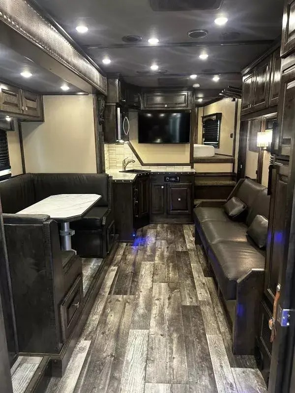 2024 Bloomer Trailers 4H 18'6 SW Jumbo Slide Side Load w/ AirRide & Diesel Gen Horse Trailer Living Quarter Trailers